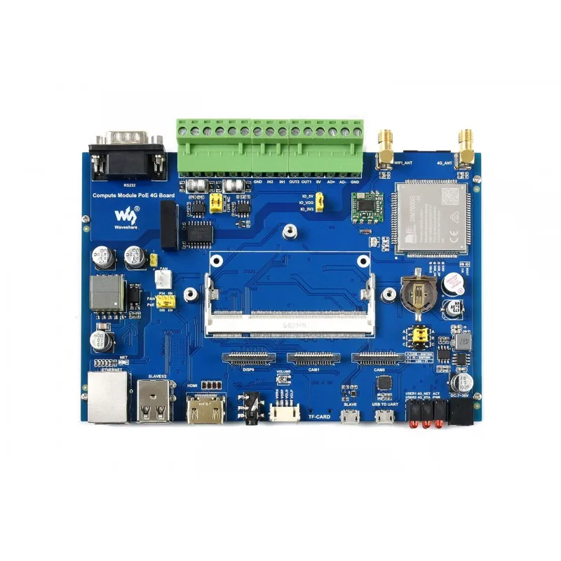 Промышленная Базовая плата для компьютерного модуля IoT, с подключением 4G и функцией PoE, для Raspberry Pi см3/см3 +