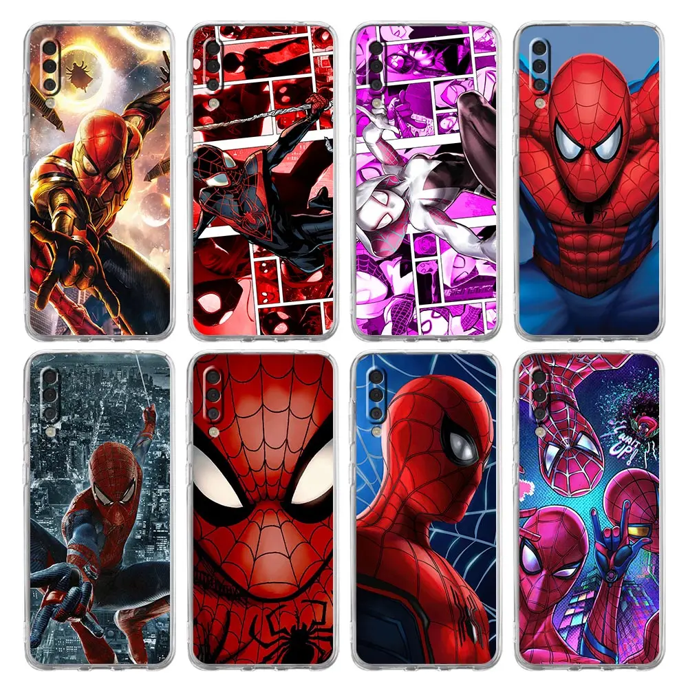

Disney Spider Man Phone Case For Samsung Galaxy A50 A70 A20 A30 A40 A20E A10 A10S A20S A02S A12 A22 A32 A52S A72 5G Clear Cover