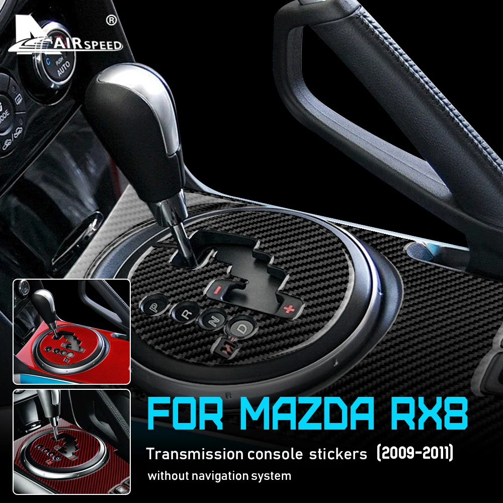 

Real Carbon Fiber Cover for Mazda RX8 2009-2011 Car Gear Shift Panel Transmission Console Sticker Interior Trim Accessories