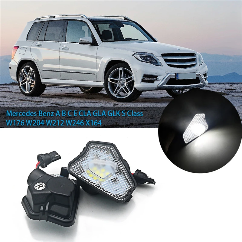 2 шт. для Mercedes Benz A B C E CLA GLA GLK S Class W176 W204 W212 W246 X164 Автомобильный светодиодный