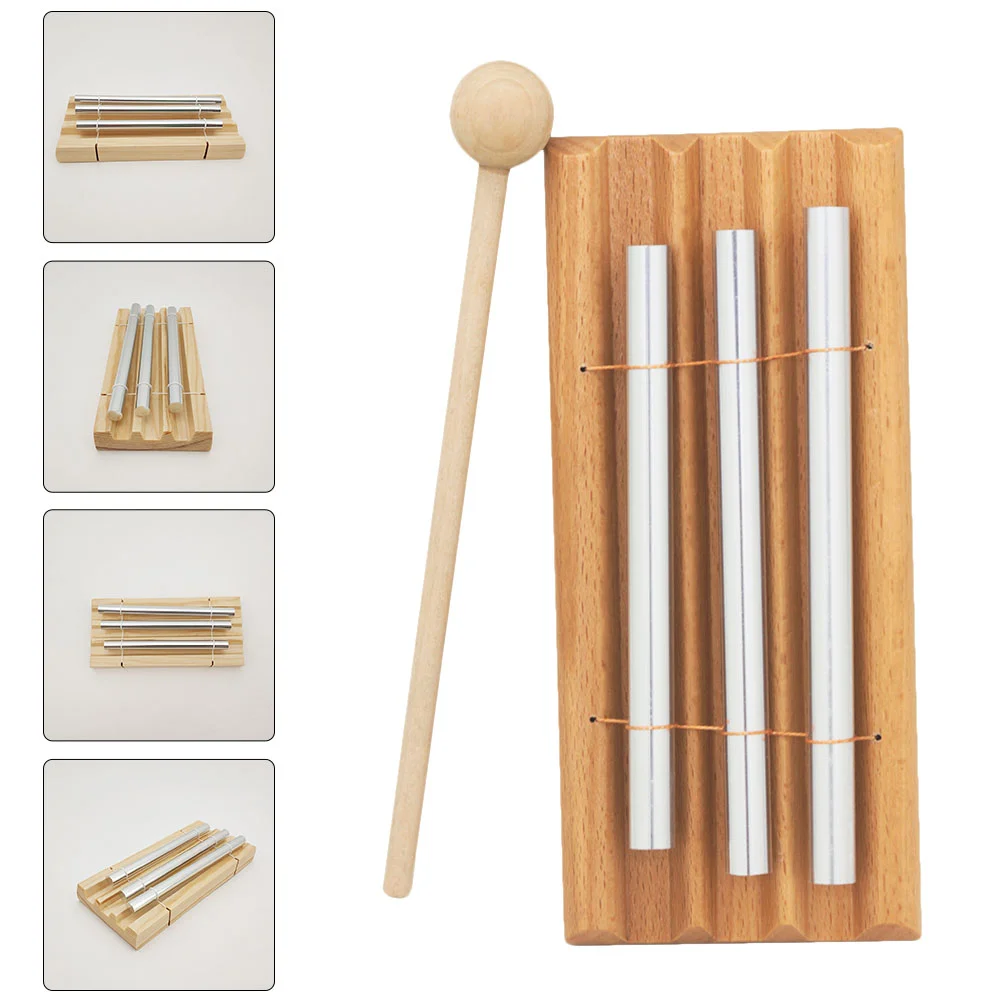 

Wind Chime Children's Percussion Instrument Childrens Toys 3 Tone Energy Mallet Wooden Early Education Tambor