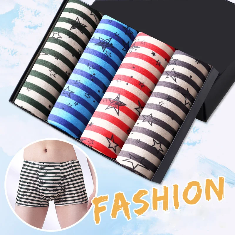 

4pcs/lots Ice Silk Men Boxer Shorts Underwear Antibacterial Boxershorts Cueca Male Panties Fashion Men Underpants Lingeries 4XL