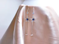 micro set star tassel earrings fashionable and versatile