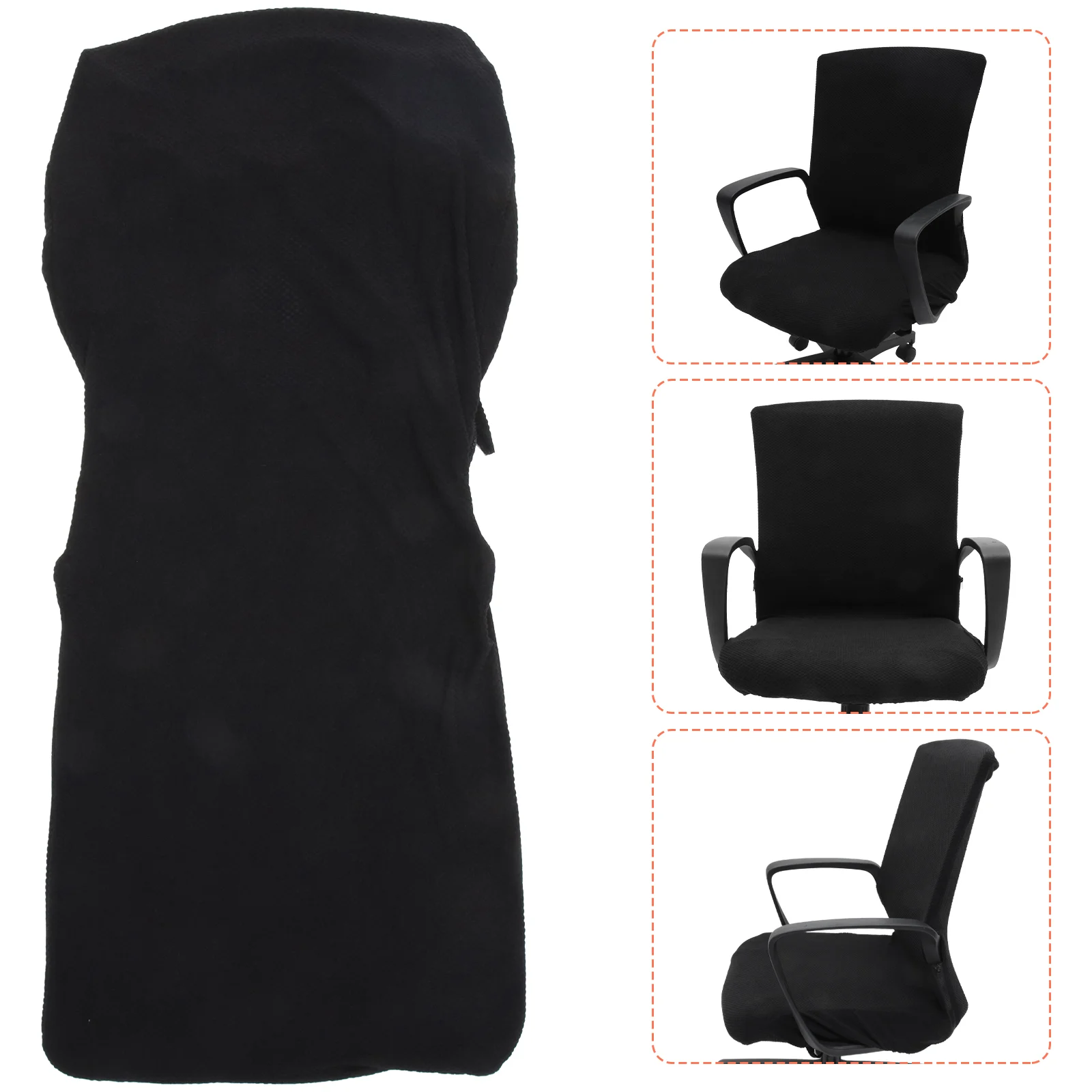 

Office Chair Stretch Cover Protector Elastic Desk Computer Armchair Slipcover Stretchable Cover for Home Black