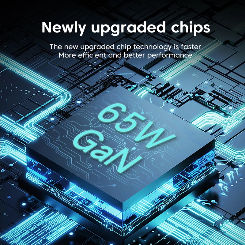 65 Вт GaN USB C Быстрое зарядное устройство Type-C PD Quick Charge 3.0 Адаптер питания для
