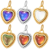 big crystal heart charms for jewelry making supplies bulk gold color dijes cz diy womans earring necklace keychain bracelet