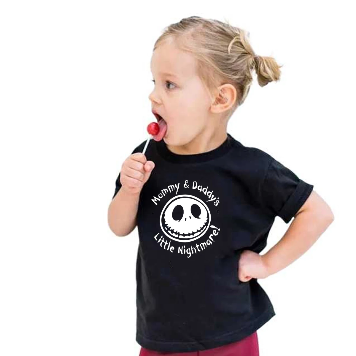 

Mommy and Daddy's Little Nightmare print t Shirt for Children Toddler Clothes Funny Top graphicTees Drop Ship Fashion Wear Tops