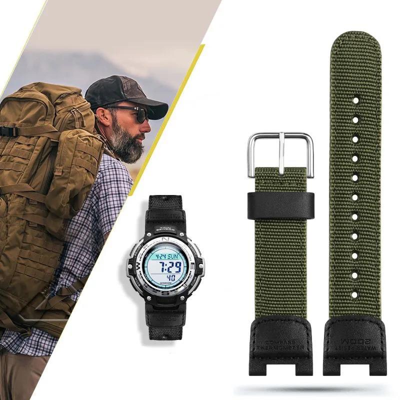 Ремешок для часов Casio браслет планшетов аксессуары мужской нейлоновый холщовый