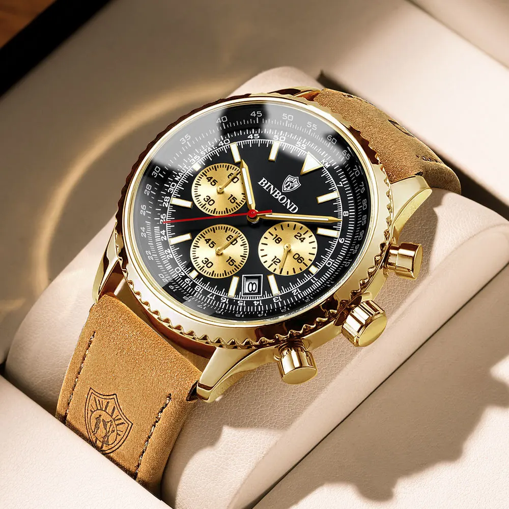 Ультратонкие мужские наручные часы с кожаным ремешком кварцевые