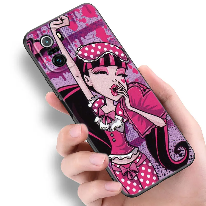 Черный силиконовый чехол для телефона с аниме школьницей Xiaomi Mi 9 SE 8 10T 11 12 13 Lite 9T 11T