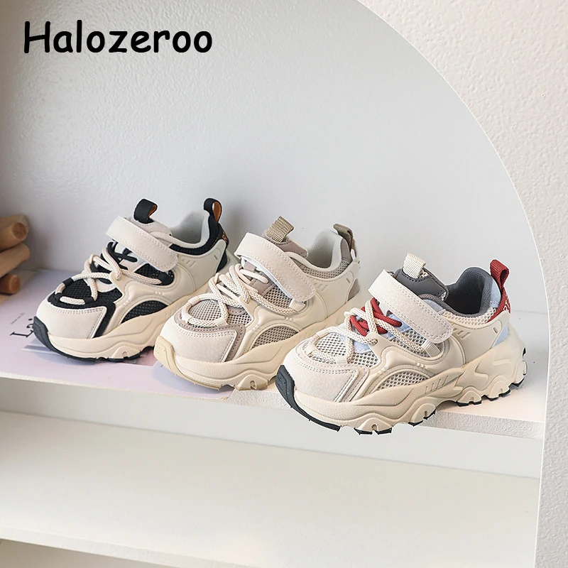 

Весенние новые детские спортивные кроссовки для маленьких девочек бежевые беговые кроссовки детские брендовые массивные кроссовки для мальчиков сетчатые повседневные кроссовки для тренировок