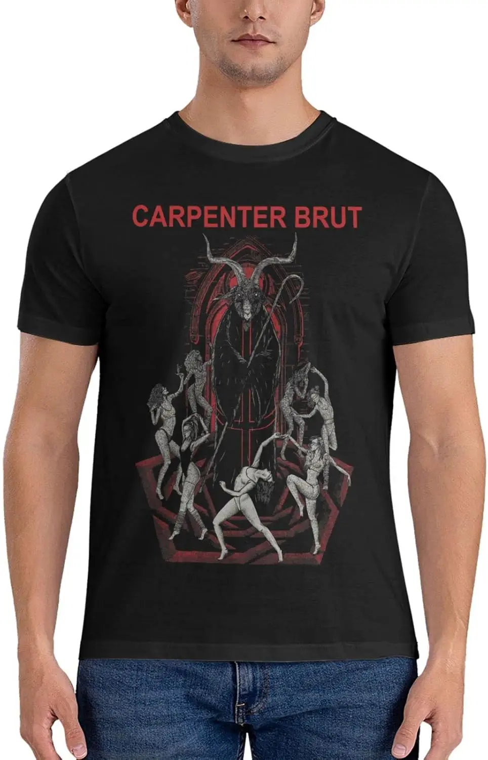 Футболка Carpenter Brut мужские повседневные спортивные рубашки модные с принтом для