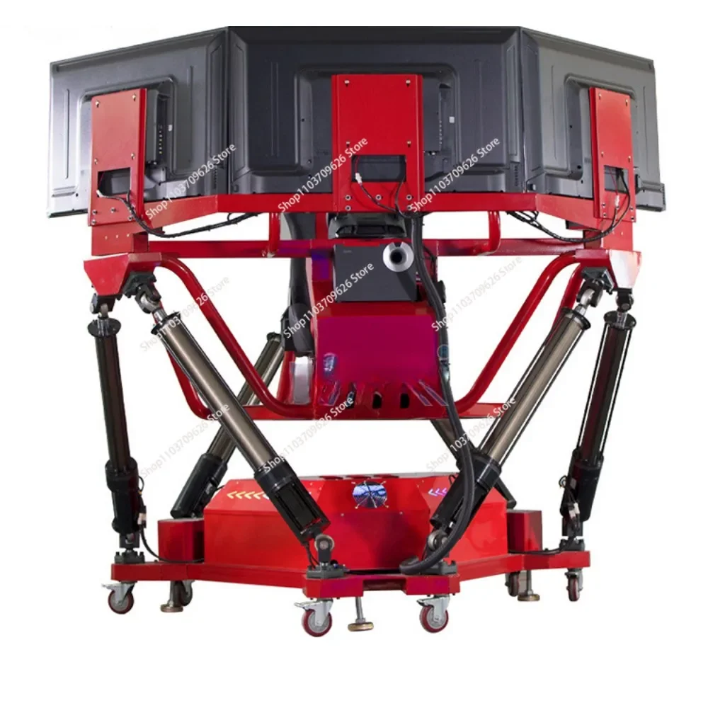 360-градусный VR-симулятор гоночного автомобиля 3 экрана 6 DOF виртуальная игра для