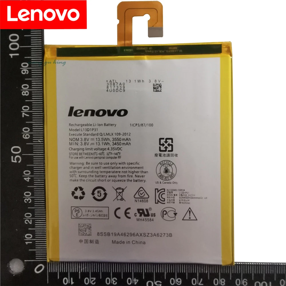 

Аккумуляторная батарея Lenovo L13D1P31 для Lenovo LePad S5000, 3550 мАч
