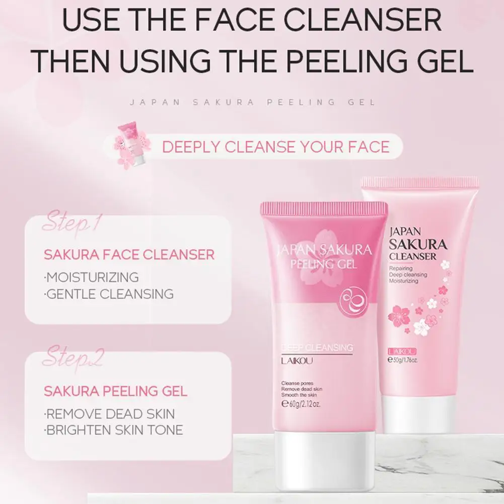 

60g Blossoms Exfoliating Peeling Gel Exfoliating Whitening Care Repair Skin Face Moisturizing Nourishing Scrub S3r7
