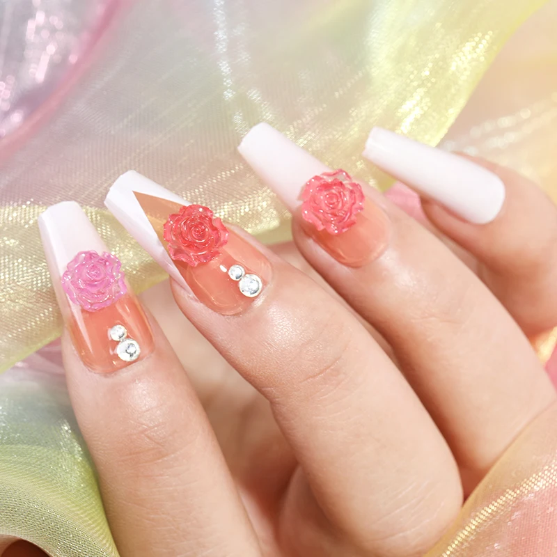 

8*8mm 50/100pcs Dried Flowers Gems Decoration Stones Tools Nail Accessories Parts 3d Design Charms Nail Art Rhinestones Manicure