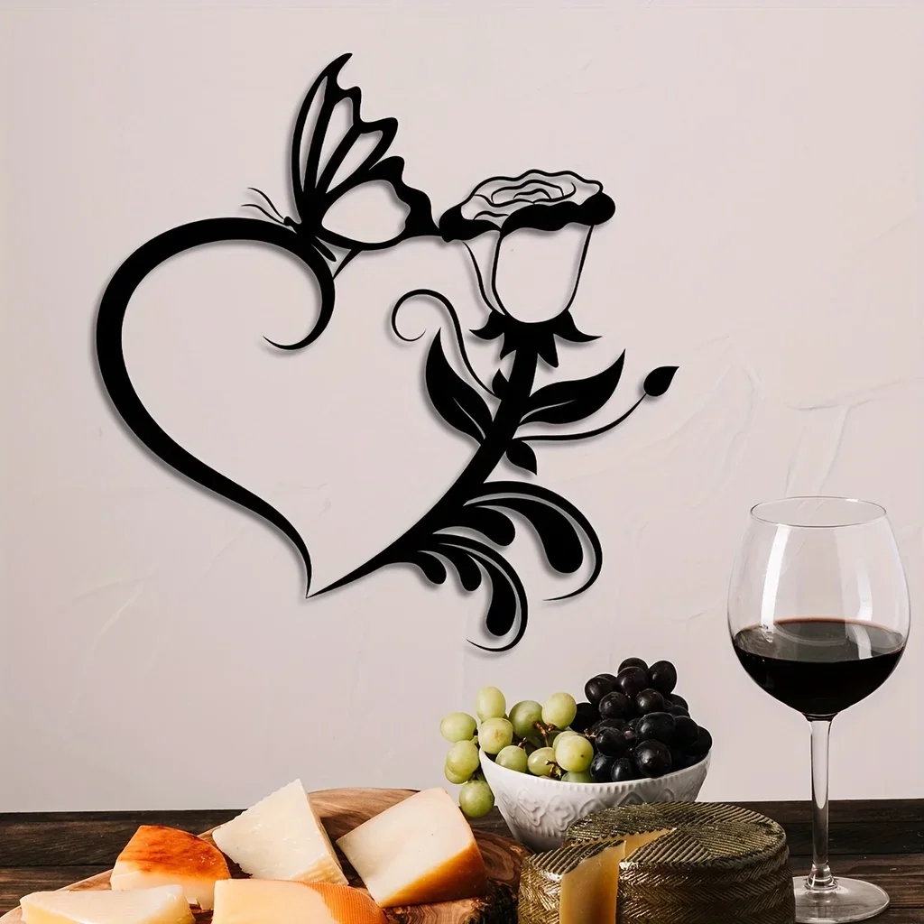 Металлический Настенный Декор CIFBUY В Форме Сердца Уникальная Эмблема Розы