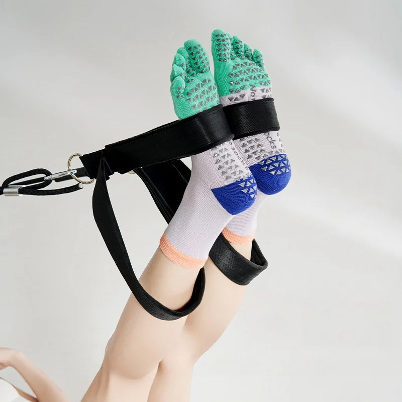 Носки женские для йоги с логотипом на заказ Нескользящие цветные сочетающиеся