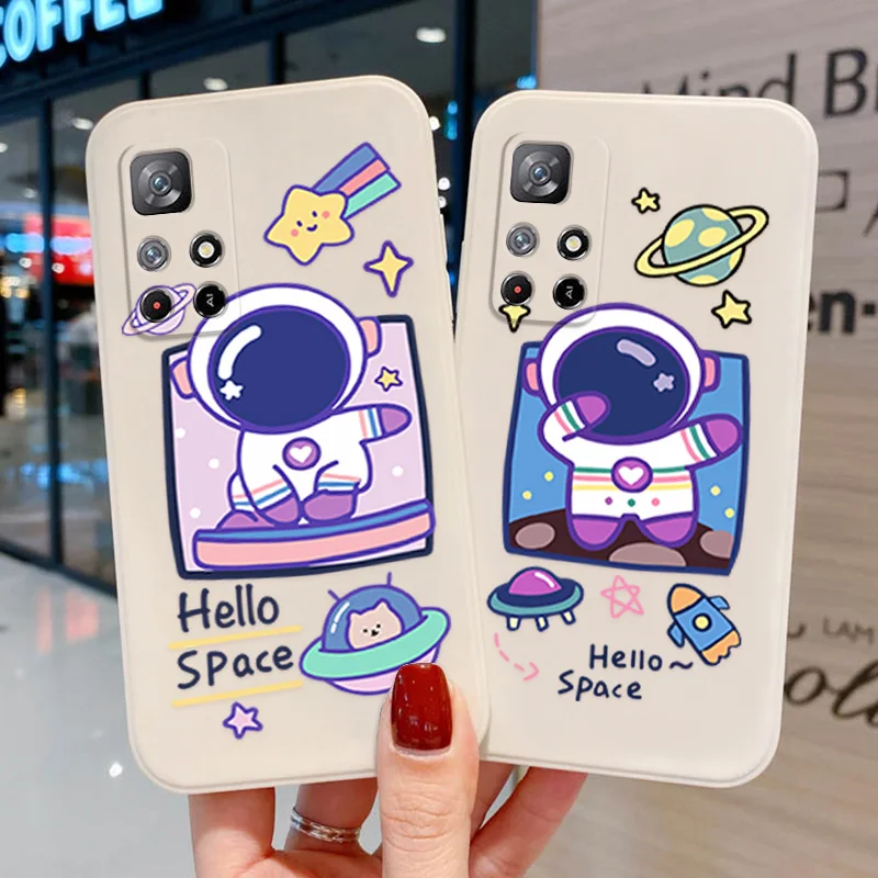 

Case for Xiaomi Redmi Note 11S Case Redmi Note 10 Pro10S 11 9 9S 8 TPU Funda Redmi 10 9A 9C 9T Poco X3 Pro M3 M4 Astronaut Cover
