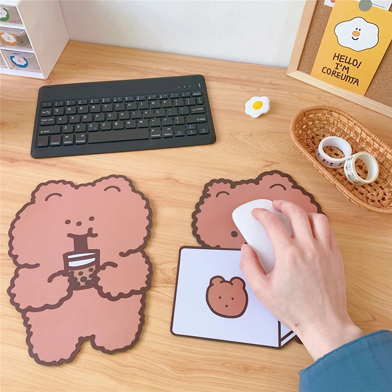 

Soft Rubber Mousepad INS Cartoon Animal Pattern Mouse Pad Cute Bear Office Mice Pad Study Room PC Computer Anti-slip Table Mat