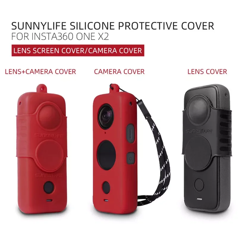 

2022For Insta360 ONE X2 Silicone Protective Cover Lens Screen Protector Scratchproof Camera Case Accessories for insta360 ONE X2