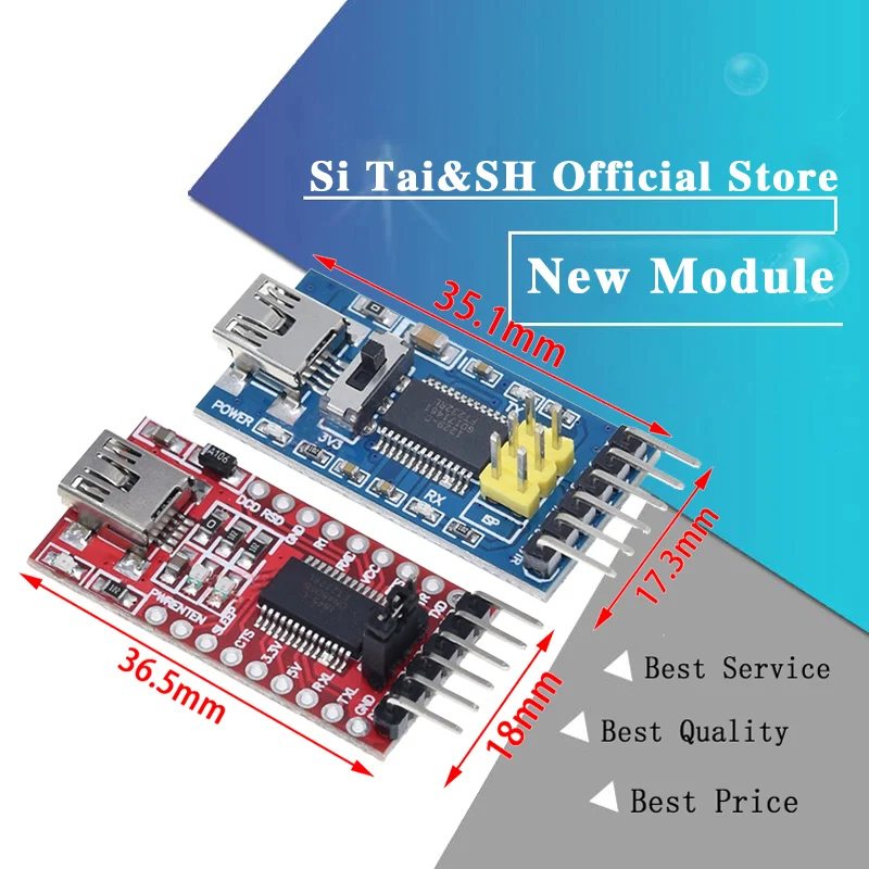 Модуль последовательного адаптера FT232RL FTDI USB 3 В 5 в TTL для Arduino FT232 Pro Mini 232 |