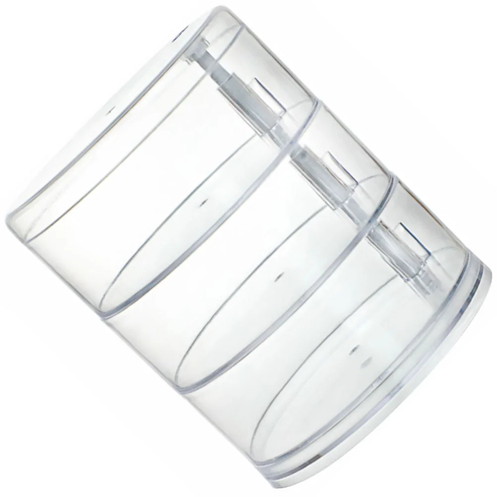 

Ящик для хранения, настольный органайзер для косметики, контейнер для туалетных принадлежностей, стеллаж для ювелирных изделий, вращающаяся пластиковая прозрачная крышка