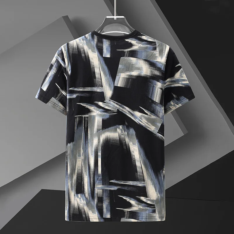 

Men Oversize Tees Tops Summer Baggy T-shirts Male Streetwear Fashion Graffiti Printing Short Sleeve