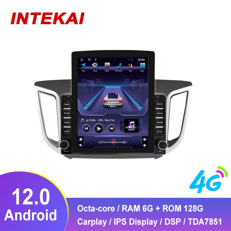 

Автомобильная Мультимедийная система Carplay, 8 дюймов, 128 ГГц, Android, 9,7 дюйма, Bluetooth, для Hyundai Creta IX25 2015-2019