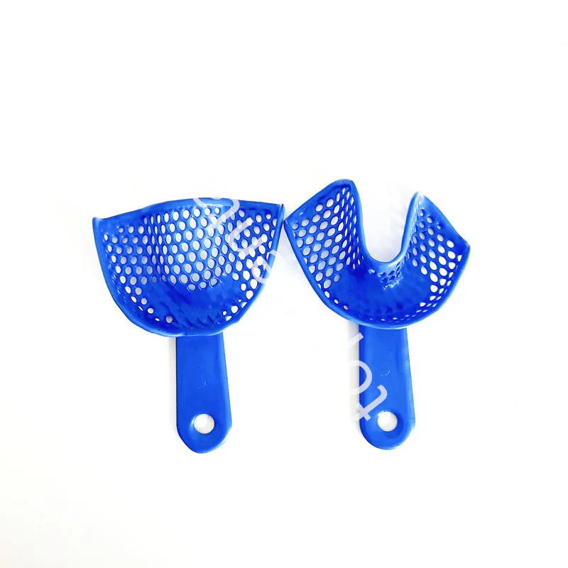 

Small Dental Plastic Steel Impression Tray Orthodontic Inlay Metal Teeth Holder For Denture Model Materials