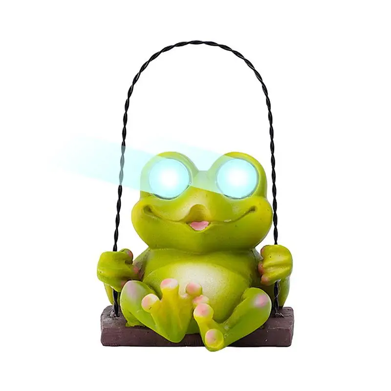 

Solar Frog Lamp Cute Decor Lamp With Solar Figurine Outdoor Solar Figurine Ornament Swing Swing Table Decoration For Garden