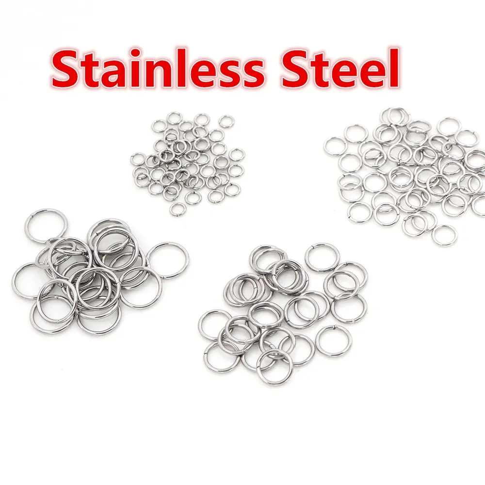 3/4/5/6/7/8/10mm Metal DIY Jewelry Findings Open Single Loops Jump Rings & Split Ring for jewelry making