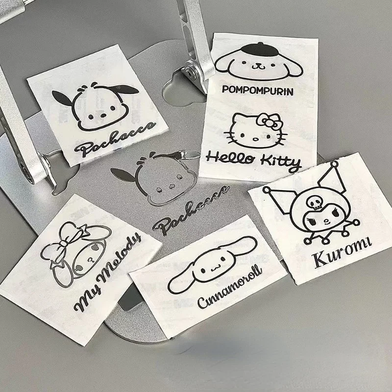 

Sanrio Hello Kitty Mymelody Kuromi Cinnamoroll Pompom Purin Cartoon Metal Sticker Anime Decoration Waterproof Sticker Kids Gifts