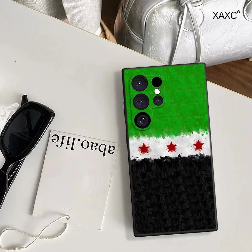 Чехол для телефона с флагом сирийской революции Samsung A15 25 34 A54 M15 M33 53 Galaxy S24 23 21 S20 Ultra