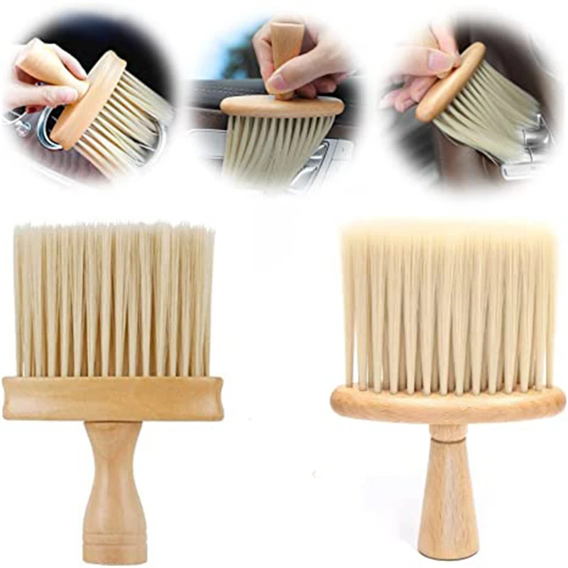 

Car Interior Dust Brush Detail Brushes Air Outlet Dashboard Detailing Sweeping Dust Remover Soft Bristles Solid Wood Brushes