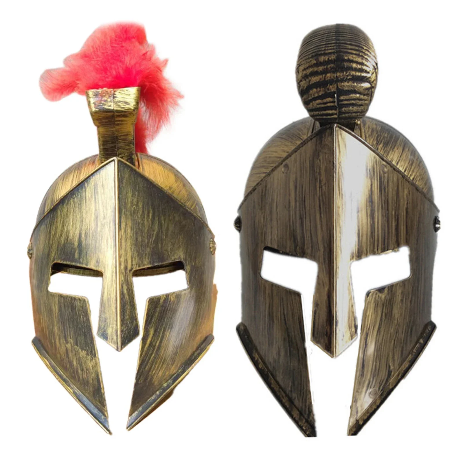 

Medieval Knight Gladiator Spartan Warrior Helmet Headwear Roman Greek Costume Accessories for Halloween Cosplay Dress Up Prop