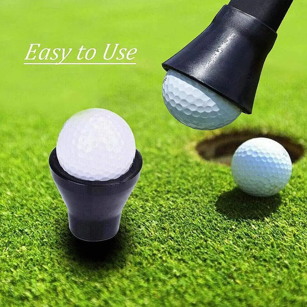 

New Black Golf Putter Sucker Finger Ball Retriever Golf Training Aids Up Rubber Ball Pick P5f2