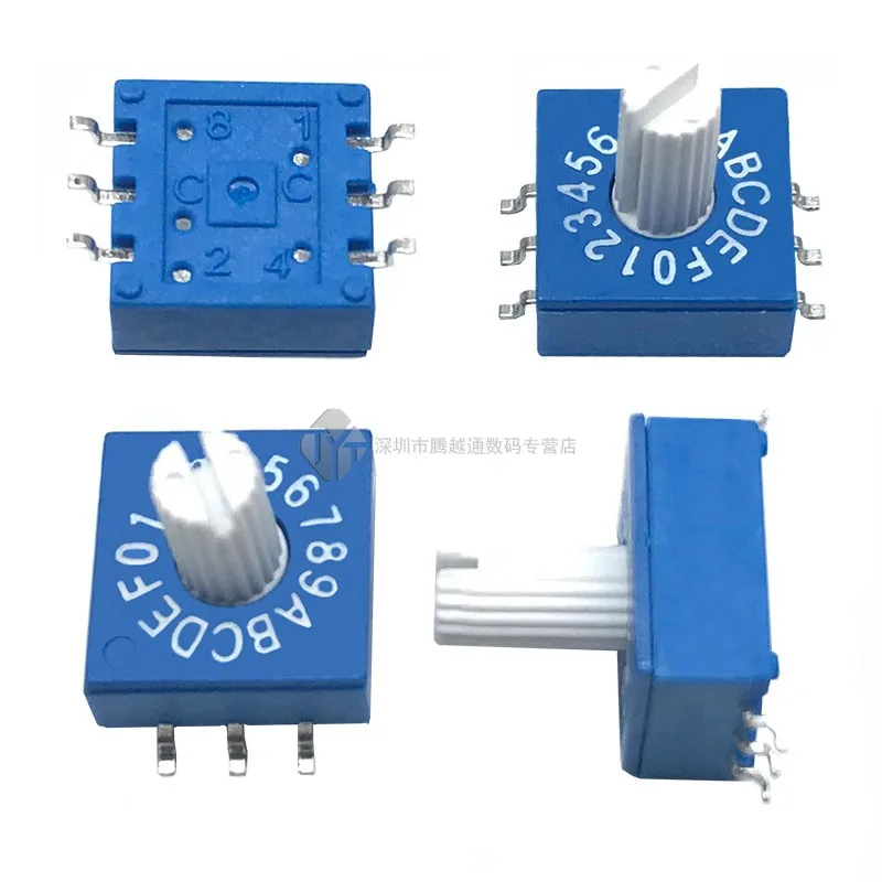 

ERD51 SMD 0-F rotary coding switch with handle dip code switch 10-bit 16-bit PCB encoder 8421C positive code 3:3