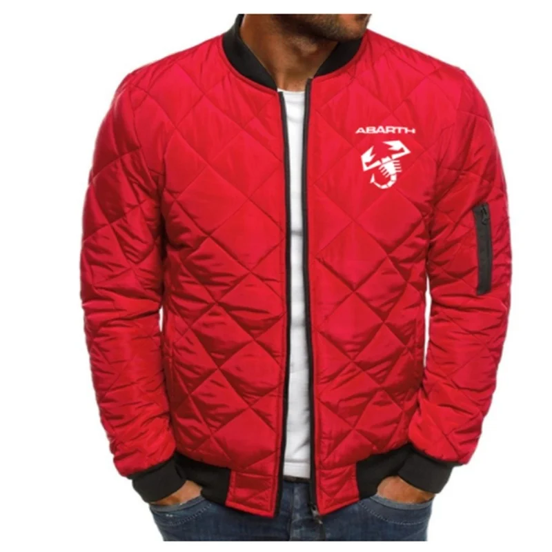 

New Men’s jackets ABARTH Print Casual pullover Solid color high quality cotton Men's cotton clothes jackets Q