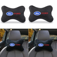 2pcs soft car seat pillow headrest neck support protector cushion for ford focus mk2 mk3 fiesta ranger mondeo s max kuga mustang