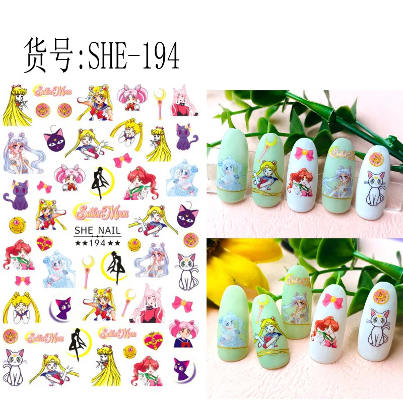 

Дисней Мультфильм Кролик Кошка наклейки для ногтей товары для дизайна ногтей Микки Стич персонажи аниме 3D наклейки для дизайна ногтей украшения для ногтей