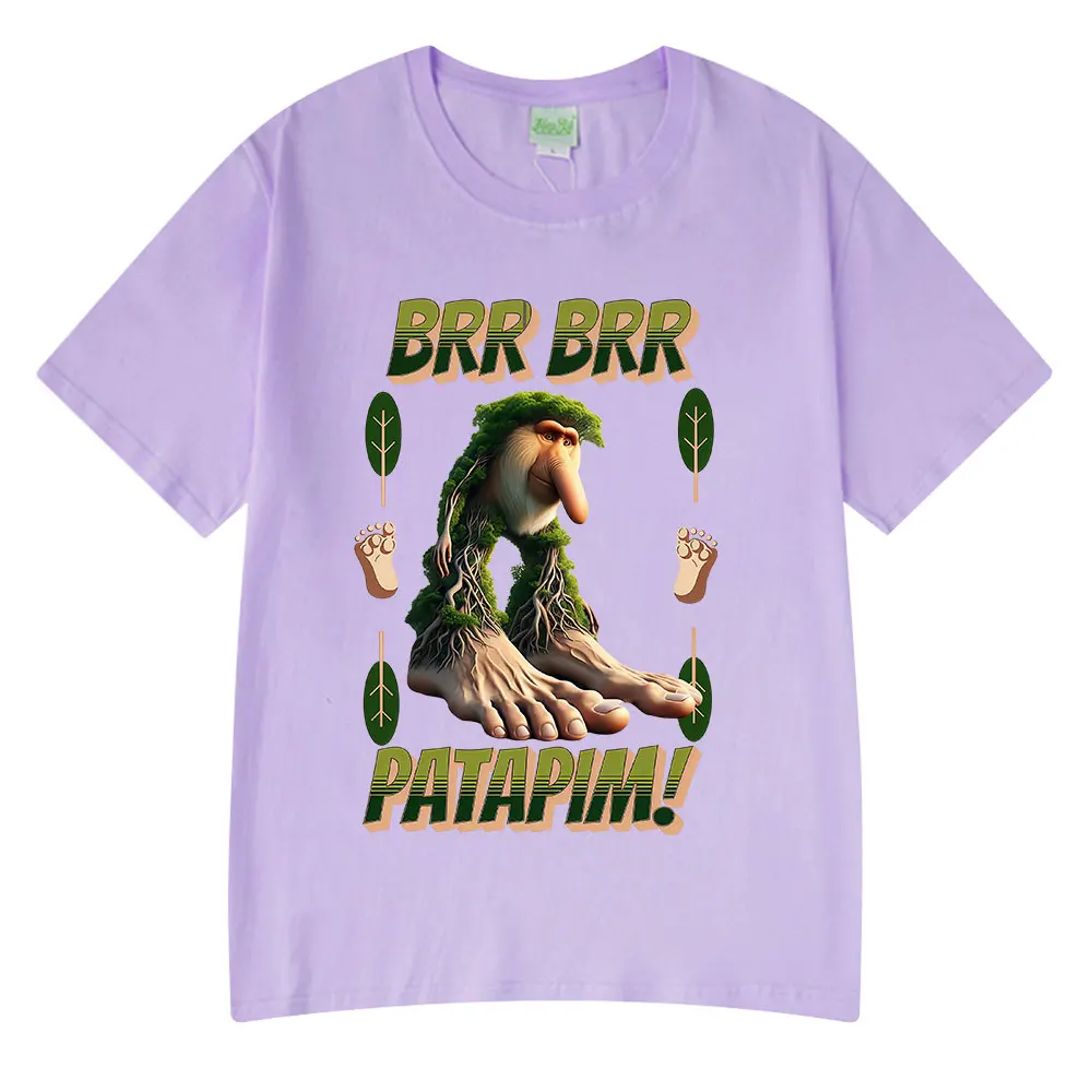 Brr Patapim футболка Забавная итальянская Brainrot Meme с графическим рисунком Мужская