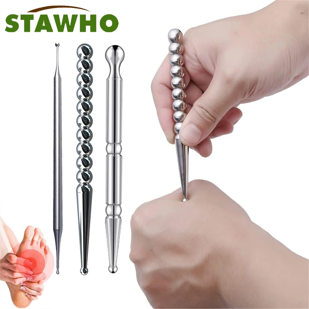 Ручная акупунктурная ручка из нержавеющей стали инструмент для массажа глубоких