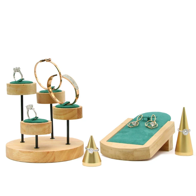 

Неокрашенный натуральный деревянный браслет ожерелье серьги ювелирные изделия стеллаж Органайзер Декор для дома магазина