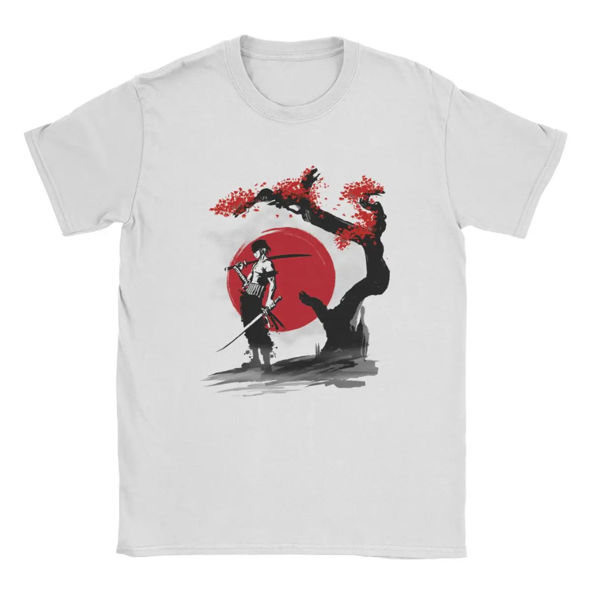 

Bandai One Piece Swordsman Pirate Men T Shirt Anime Novelty Tee Shirt Short Sleeve T-Shirts Pure Cotton Graphic Printed Clothes