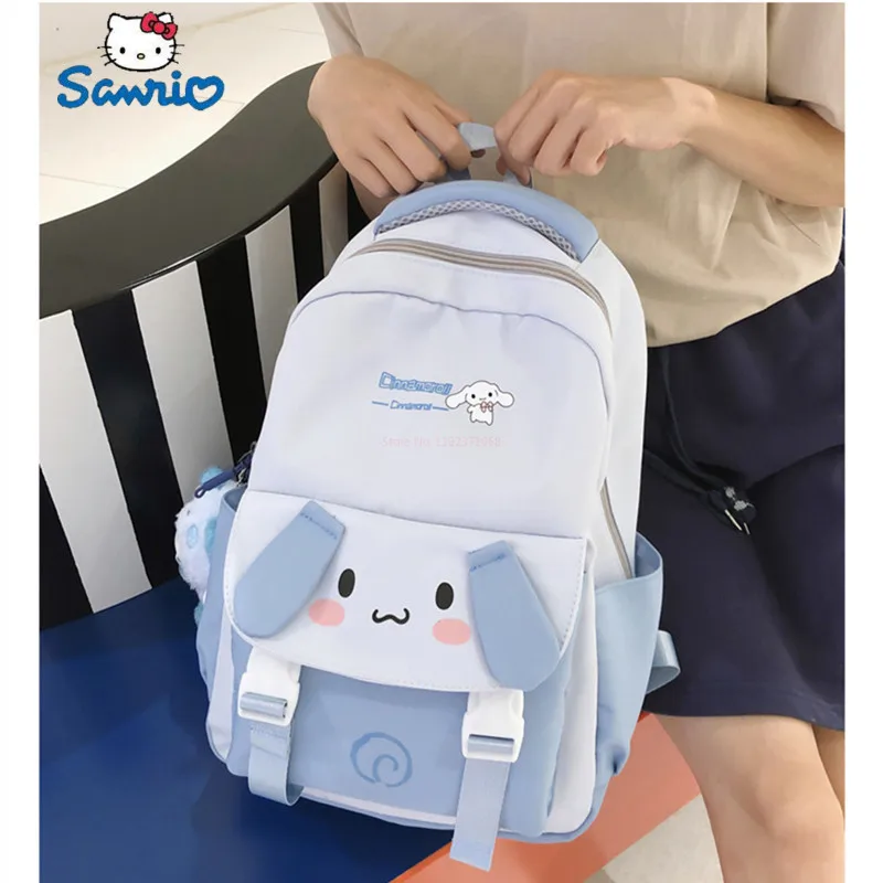 

Sanrio мультяшный рюкзак Cinnamoroll помпон Purin Mymelody Kuromi Удобная дорожная сумка для студентов высококачественный плюшевый рюкзак игрушка подарок