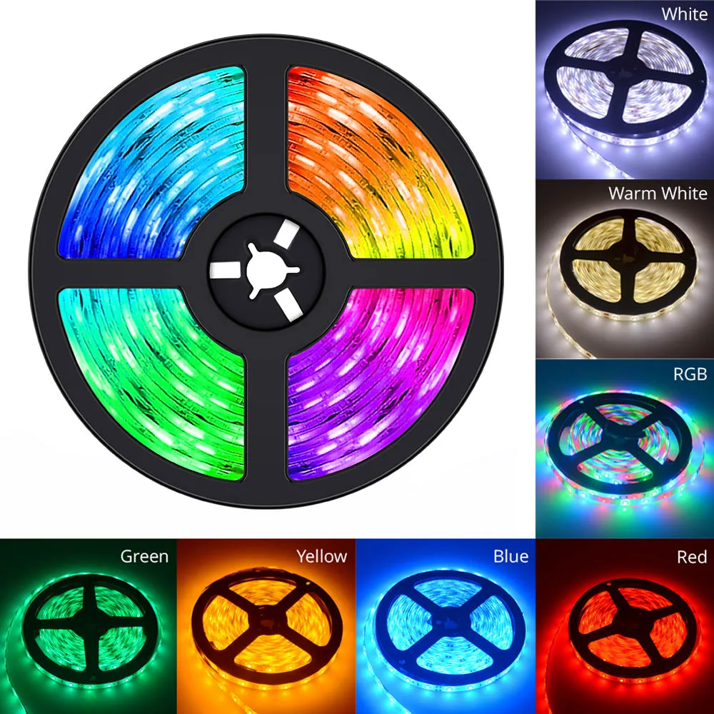 

Светодиодная лента SMD3528 холодного белого/теплого белого/голубого/Красного/зеленого/синего цвета, 5 м, 300