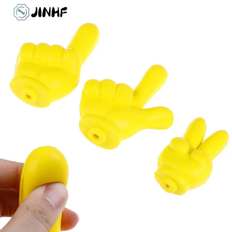

Cute Yellow Finger Car Antenna Topper Eva Decorative Car Topper Balls 10cm