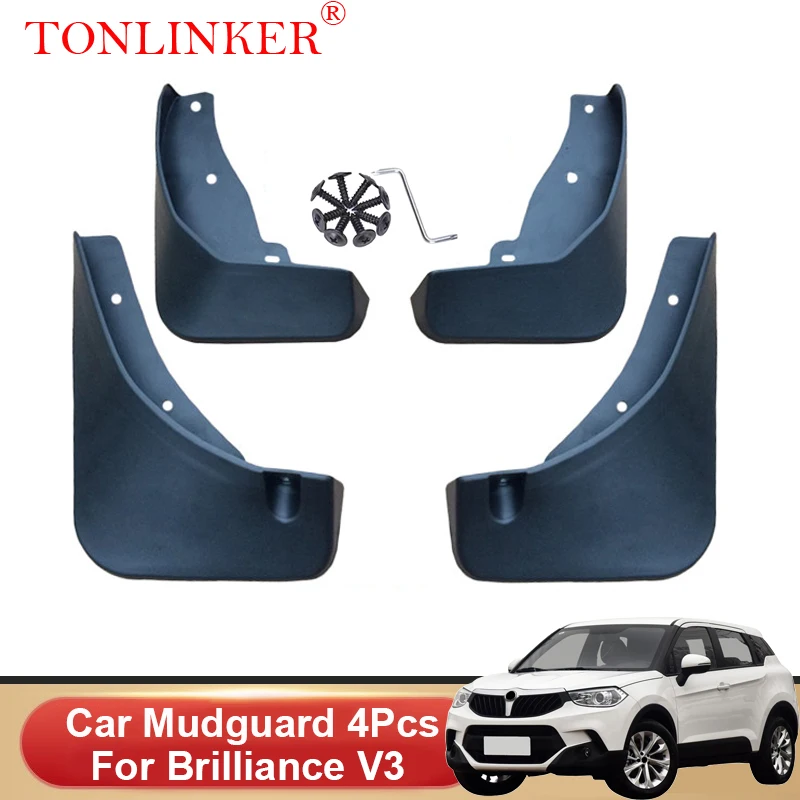 

TONLINKER Car Mudguard For Brilliance V3 2019 2020 2021 2022-Front Rear Mudguards Splash Guards Fender Mudflaps 4Pcs Accessories