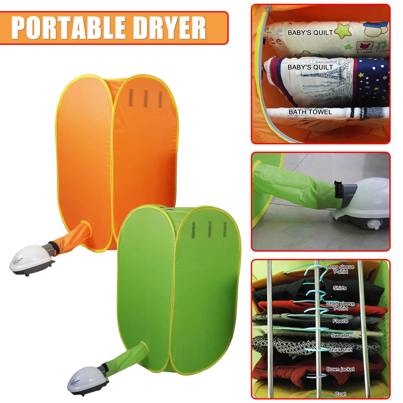 

Microfiber Beach Towels Portable Dryer Clothes Machine Home Air Heater mini Electric olding dryers Mini Tools & Home Improvement